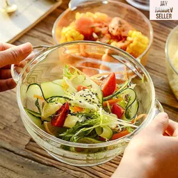 jay ramdev seller RM Round Glass Casserole Oven and Microwave Safe Serving Bowl Cook and Serve Casserole image 2