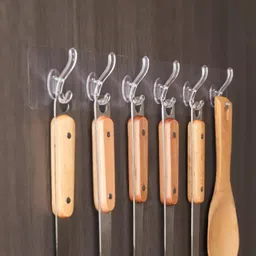 rudreshwar Wall Hook Strips (6-in-1) + 4-in-1 Peeler Grater Slicer Kitchen Tool Set image 2