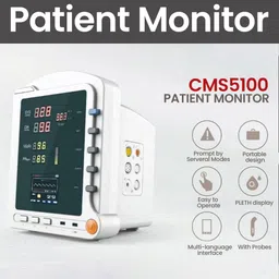 MEDILMA CMS 5100- 3 Para Patient Monitor, 8” high brightness LCD display, Heart Rate, BP CMS 5100- 3 Para Patient Monitor, LCD display, Measures Heart Rate, BP Bp Monitor image 4