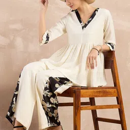 First Resort by Ramola Bachchan Solid WithGathered or Pleated Tops image 5