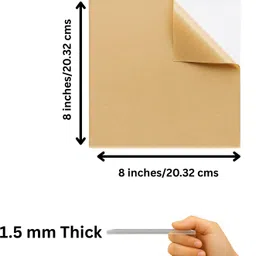 gifthai Acrylic Sheet | Glass-Like Finish | 1.5mm | 8x8 Inches | Pack of 4| 8 inch Acrylic Sheet image 2