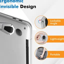 POZUB Lightweight Universal Mini Design Floor and Desk Laptop Riser Stand Cooling Pad Invisible Holder Rotatable Laptop Stand Floor and Desk Stand Large Desk Stand Aluminium Floor and Desk Stand Rotatable Laptop Stand Compatible with Universal Laptops image 3