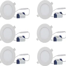 galaxy 6 watt Round Slim panel Warm White (Yellowish) light False ceiling light pack of 6 Recessed Ceiling Lamp-picture-27