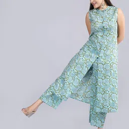 tanu fashions Women Cotton Rayon Kurta Palazzo Set-picture-25