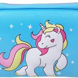 parteet Cute Unicorn Pencil Case, Large Capacity, 3D Eva Stationery Box|Blue Pencil Pouch Organizer Compartments Zip Pouch School Supplies|Birthday Gifts for Kids Art EVA Pencil Box-picture-11