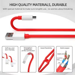 NAFA USB Type C Cable 6 A 1 m PVC or TPE Jacket USB Type-A to Type-C Cable - Compatible with Smartphones, Tablets, Laptops, and More image 2