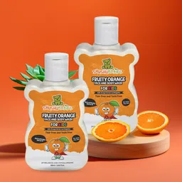 shushu babies Fruity Orange Face and Body Wash for Kids with Manjistha (60 ml) Pack of 2 image 1