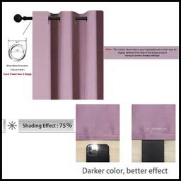 homemonde 213.36 cm (7 ft) Polyester Blackout Door Curtain (Pack Of 2) image 2