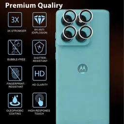 CASELIA Back Camera Lens Ring Guard Protector for MOTOROLA Edge 60 Fusion 5G, Moto Edge 60 Fusion CAMERA LENS Protector Edge to Edge image 3