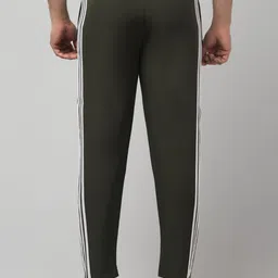 luv kush Men Solid Green Track Pants image 5