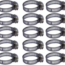 eseksafar 15pcs Alloy Steel Easy Adjustable Pipe Clamp 1inch Size Adjust Clamp (10-25)mm Hose Clamps image 1