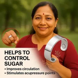 karmafocus Sugar Control Magnetic Sugar Ring – Reflexology Therapy Ring Steel Ring image 4