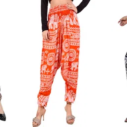 narnari Printed Rayon Women Harem Pants-picture-24