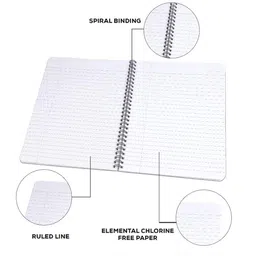 uniqpal SET OF 1 A4 Notebook Ruled 200 Pages image 3