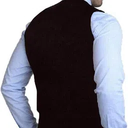 impression Men Solid V Neck Black Sweater image 2