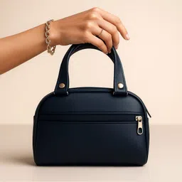 jeshamart Black Men & Women Hand-held Bag Trendy Women Leather Handbag Black | Lightweight Office & Casual Shoulder Purse-picture-11