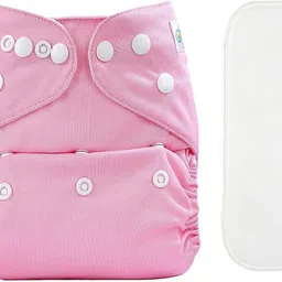 kidsify Washable Baby Diaper Premium Cloth Diaper Reusable, Adjustable Size, Waterproof, Pocket Cloth Diaper Nappie with Insert (Pink)-picture-27