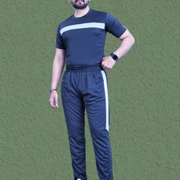 bajrangfab Men Night Suit Set Blue Self Design-picture-21