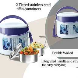 milton Econa Insulated Thermoware ideal for office 2 Containers Lunch Box image 4