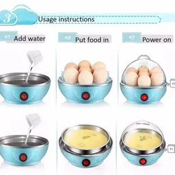 geniyo Electric Single Layer Egg Boiler Cooker & Steamer Machine & Frying Pan Multi-Function Single Layer Electric Egg Boiler / Egg Cooker Egg Cooker image 5