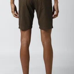 peter england Printed Men Brown Chino Shorts image 2