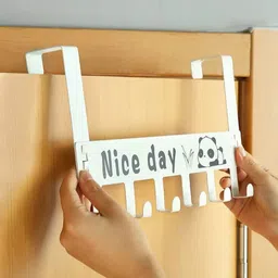 antoj Over Door Hanger for Cloths, Drill Free Door Handing White Door Hanger-picture-21
