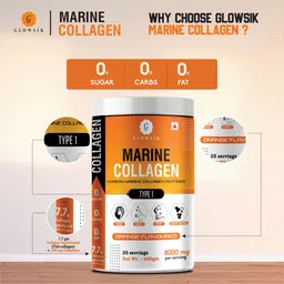 g glowsik Korean Marine Collagen Powder Hydrolyzed Collagen for Glowing Skin ,Hair & Bones image 5