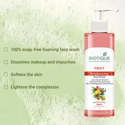 biotique Fruit Brightening | Ayurvedic and Organically Pure Face Wash image 4