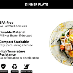 ariya Melamine Dinner Plate 11 Inches Dishwasher Safe Dinner Plate image 3