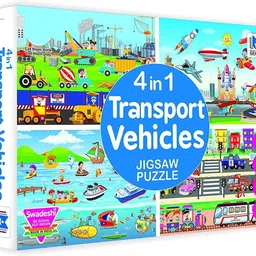 arniyavala 4 in 1 Transport Vehicles Jigsaw Puzzle for Kids. 4 Puzzles 35 Pieces Each.-picture-17