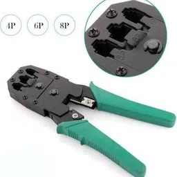 d25 3 in 1 Modular Crimping Tool, RJ45, RJ11 CAT5e/CAT6 LAN Cutter RJ45 Cable 3 in 1 Modular Crimping Tool for RJ45 RJ12 RJ11 UTP CAT5 LAN Cutter 4P4C 4P2C Manual Crimper image 2
