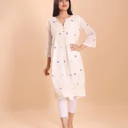 blouson Women Woven Design Pure Cotton Anarkali Kurta-picture-31