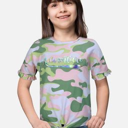 Gini and Jony Girls Round Neck Camouflage Printed Cotton Top-picture-27