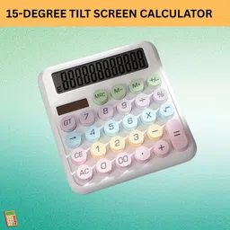 sacro Desktop Cute Calculator, 12-Digit Large Display With Aesthetic Candy ColorT136 Desktop Cute Calculator, 12-Digit Large Display With Aesthetic Candy ColorQ136 Basic Calculator-picture-25
