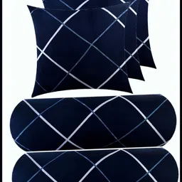 urmila creation Microfibre Bolster Pack of 5 Geometric 3 CUSHION 2 BOLSTER-picture-18