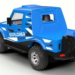 centy Explorer Sports all Terrain Tires with stepney Pull Back Action Toy image 2