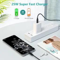 Sthetik 25 W Supercharge 3 A Wall Charger for Mobile with Detachable Cable image 5