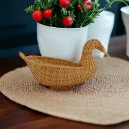 mba tokri vala Multipurpose Handmade Duck Cane Bamboo Wicker basket for Storage,Gifting,Wedding Wooden Fruit & Vegetable Basket image 3