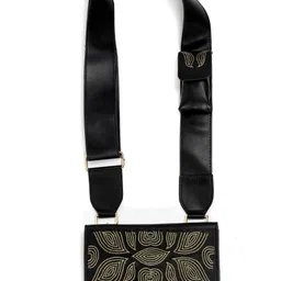 green hermitage Black Men & Women Sling Bag Lana Men & Women Vegan Leather Sling Bag-picture-12