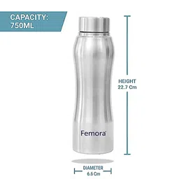 Femora Stainless Steel Container Multipurpose Lunch Box Set for Office, Green, Round-350ml(2 pcs), Rectangle-550ml(1 pcs), Water Bottle-750ml(1 pcs) image 4