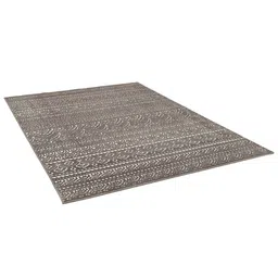 Brown Abstract Polypropylene 4 ft x 6 ft Machine Made Carpet by Obsessions image 4