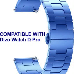 ACM WSM37Y22BL3061 Watch Strap Metal Steel 22mm for Dizo Watch D Pro Smartwatch Belt Blue Smart Watch Strap-picture-28