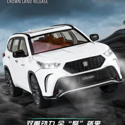 ktrs Toyota Crown Lufang 1:24 Metal Die Cast Car Open Door, Light Sound KidsS image 3