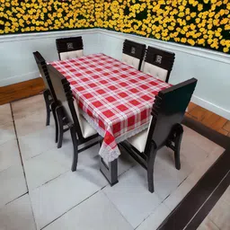 kashhtu Polyester 6 Seater Floral Table Cover image 2