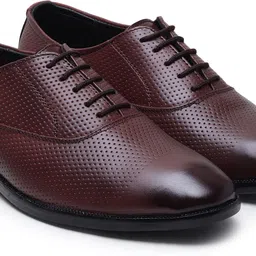 hayes london Genuine Leather Lace-Up Oxford Shoes, Comfortable Brogues For Men image 2