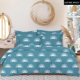 loom haven Cotton Double Flat 240 TC Abstract Bedsheet image 2