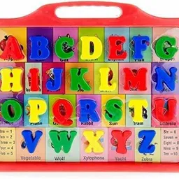 veryke Educational Alphabet Slate 2 in 1 to Learn Pictures Spellings and Alphabets Along with Green Writing Board and Chalk in Multi Color for Kids Children Boys Girls-picture-12
