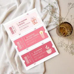 aay kay industries Love Coupons Set of 3 Romantic Surprise, Dinner & Coffee Date Vouchers Greeting Card-picture-14