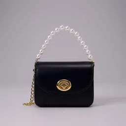 lino perros Black Women Sling Bag Mini Pearl Sling Bag-picture-15
