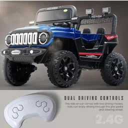 oh baby by flipkart 908 HIGH QUALITY JEEP, kids REMOTE,SWING FUNCTION ELECTRIC Jeep Battery Operated Ride On image 2